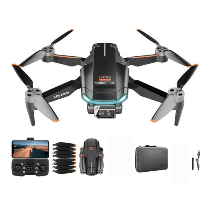 Drone double caméra 8K vol stationnaire éclairage nocturne transmission vidéo 5G double batterie portable noir