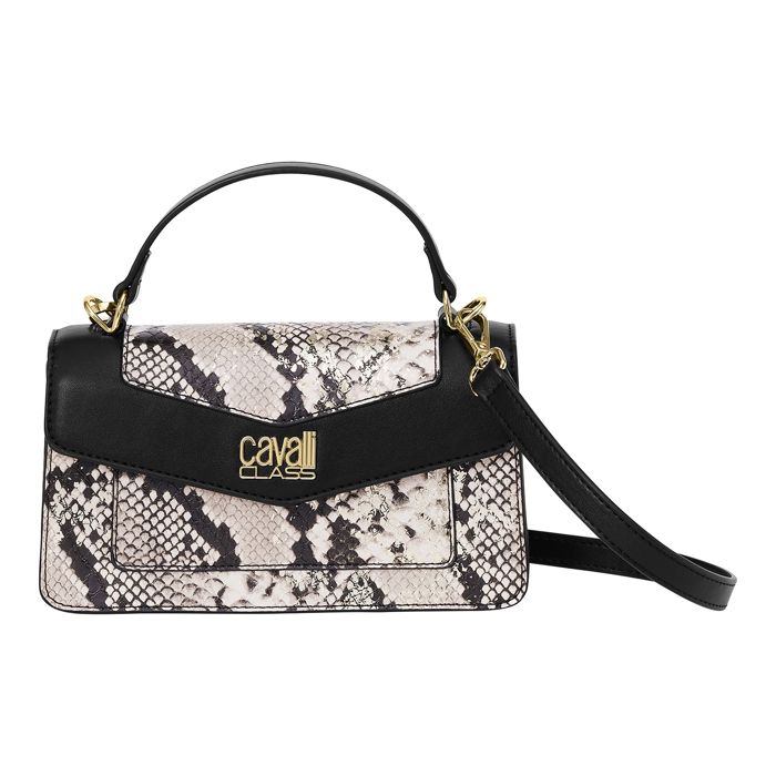 Sac à main pour femme avec bandoulière amovible CCHB0209-Imprimé serpent noir Sac à main pour femme avec bandoulière amovible CCHB0209-Imprimé serpent noir