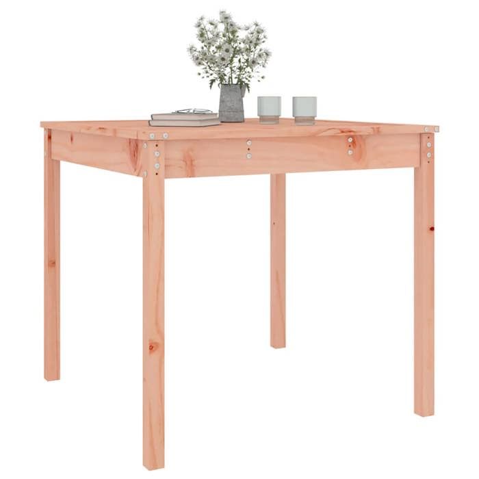 Black Friday Table à dîner de jardin BURKE 2/4 PERSONNES 825x825x76 cm bois massif de douglas TTT599