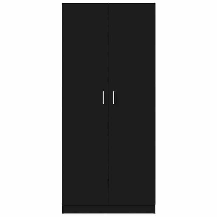 Meuble vêtements Noir - LEMON® Garde-robe - grand stockage - Armoire penderie - Noir - 80x52x180cm - Bois d’ingénierie 623 - Soldes
