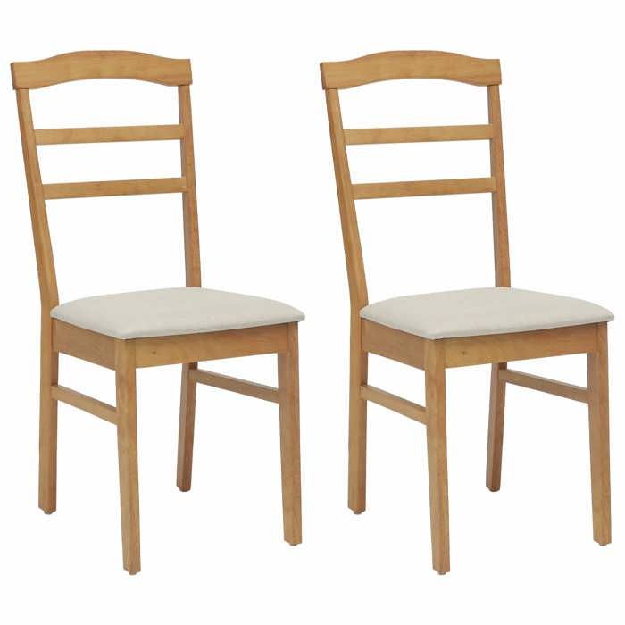 SOLDES DHIVER®ensemble de 2 Chaise de salle à manger - Chaises de CuisineMax charge 110kg36 x 455 x 935 cm - Naturel et clair 9