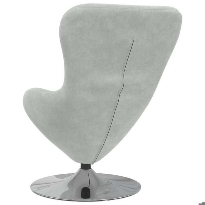 Elégant Siège relax/Chaise de salon Gris clair - Fauteuil œuf Gris clair 63x73x90cm Velours PRO5850682347757
