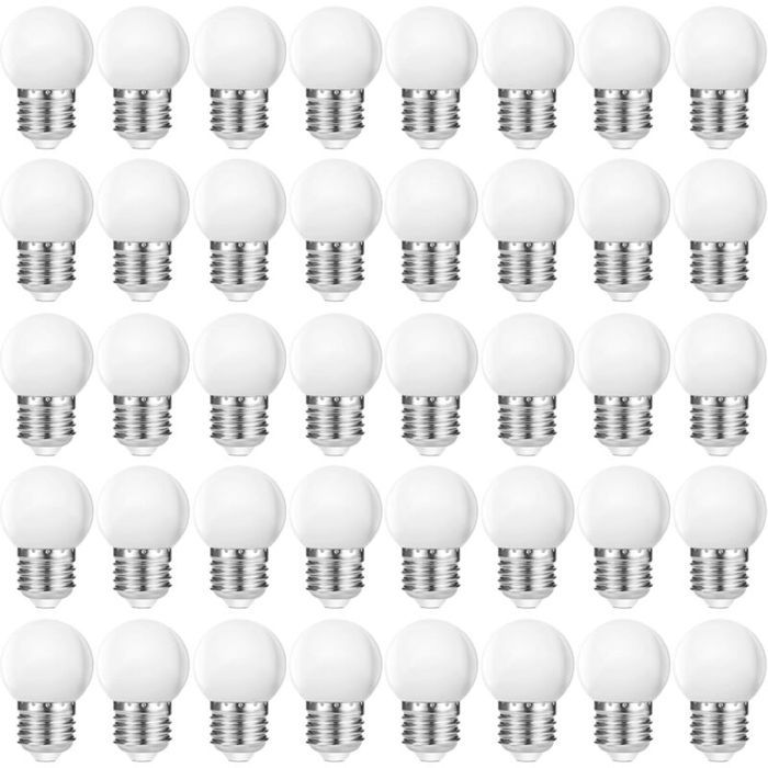 LED E27 G45 Ampoules Globe Blanc Chaud 2700K Ampoules LED 3W G45 Couvercle en plastique mat Lampe pour guirlandes lumineuses