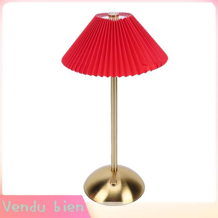 Garosa Lampe tactile de chevet Bedside Touch Lamp Cordless Night Light Rechargeable Modern Pleated Fabric With deco lampe Style 3 B