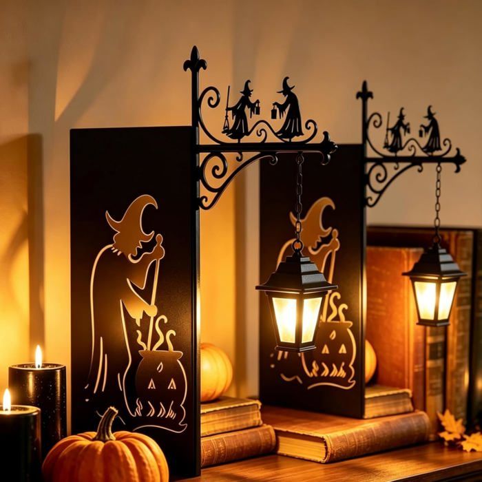 Lot De 2 Lanternes De Bibliothèque Décoratives Pour Bibliothèque Éclairage Vintage Pour Étagère De Bibliothèque