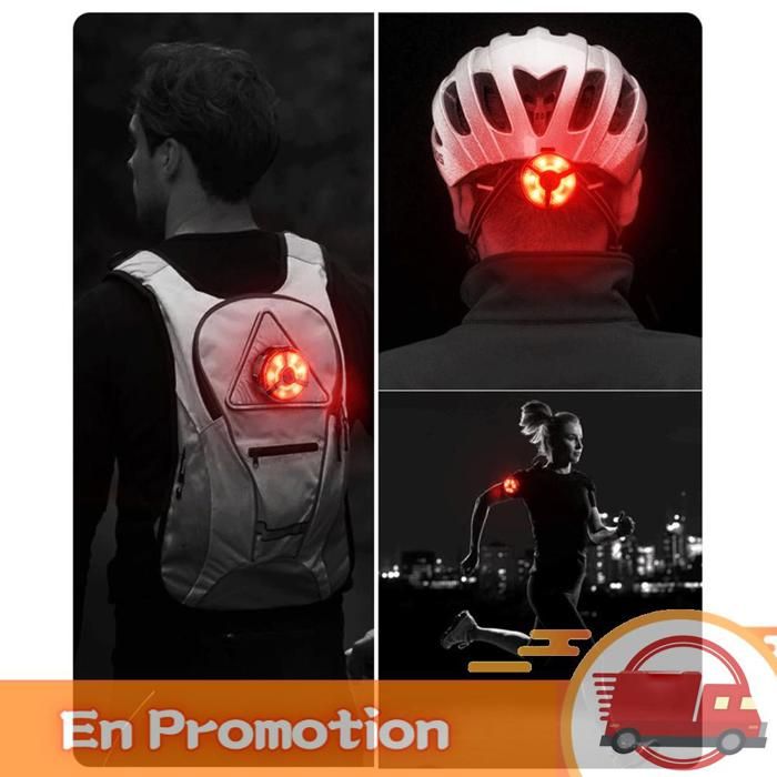 AUCUNE Feu arrière de vélo à LED Feu arrière de vélo LED haute luminosité étanche lampe davertissement de freinage sport chaine