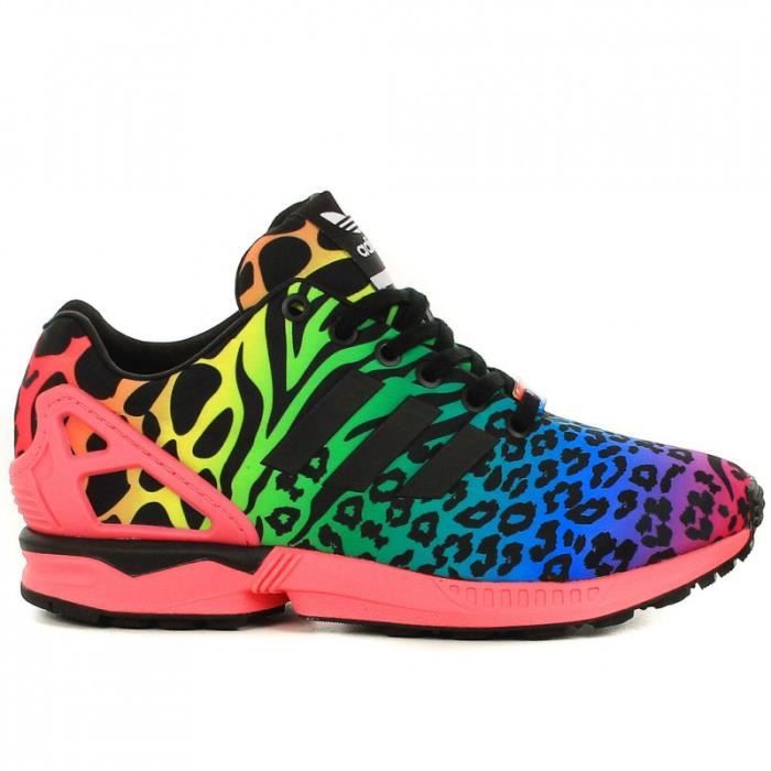 basket adidas zx flux leopard