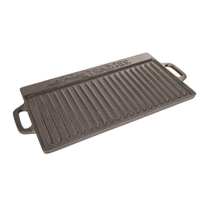 Plaque plancha réversible en fonte pour barbecue TRAEGER