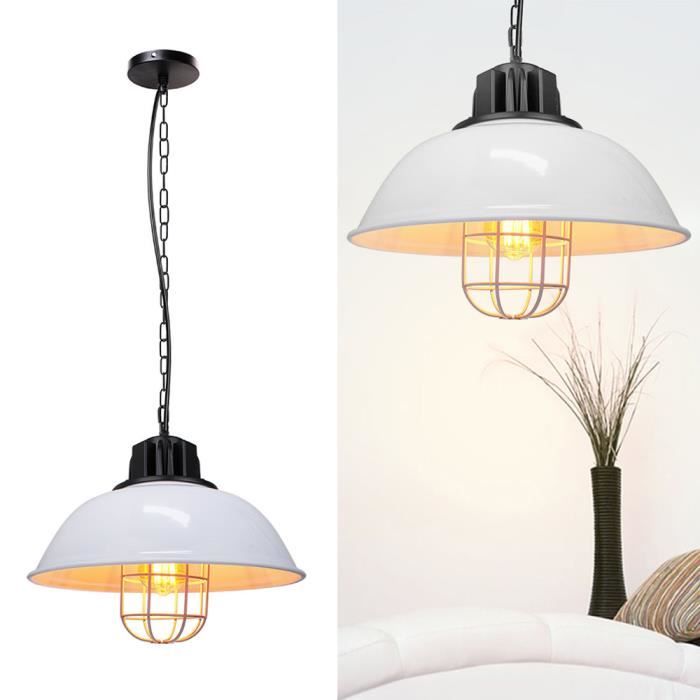 Plafonnier Moderne Hofstein – Blanc Et Chrome – Métal – Pour Salon, Chambre, Bureau