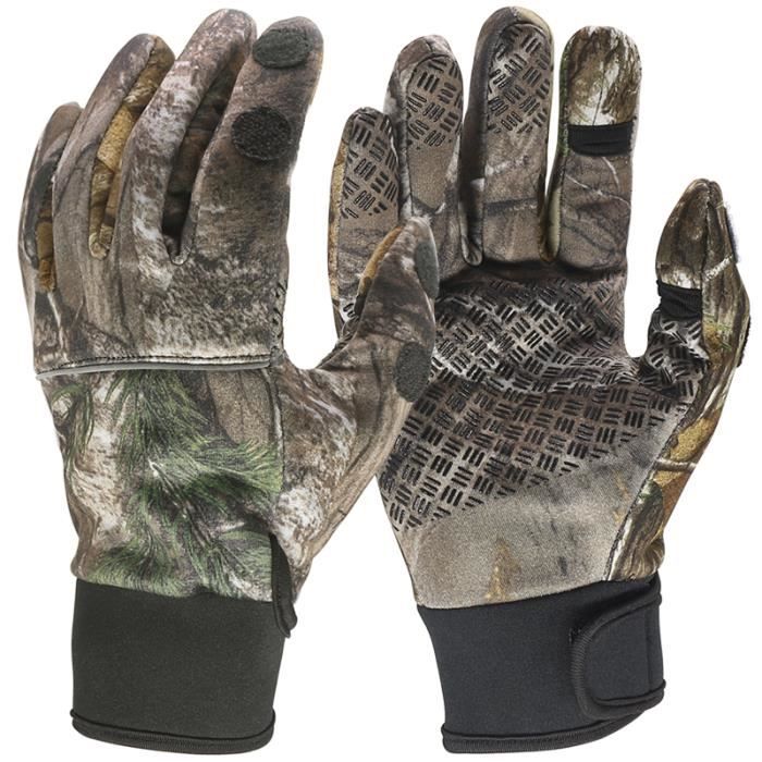 Gants de chasse antidérapants unisexe, Camouflage bionique, deux doigts,  pour la pêche, l'équitation, le prin - Cdiscount Sport