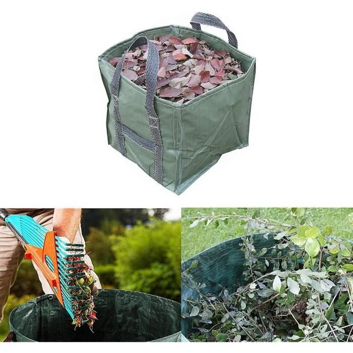 Sac à déchets verts,Sac à feuilles de jardin réutilisable,résistant à l