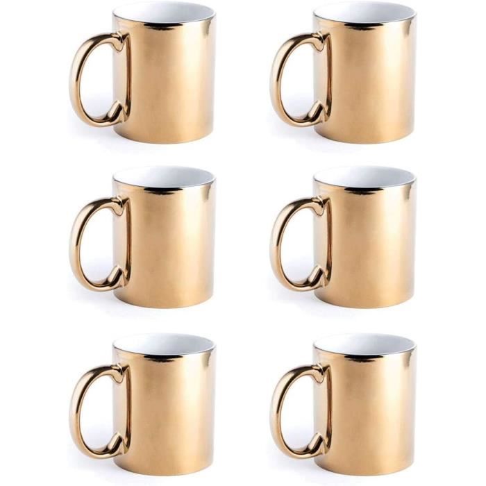 Lot De 6 Grandes Tasses Folliet + 6 Sous-tasses – Porcelaine – Neuf En Carton
