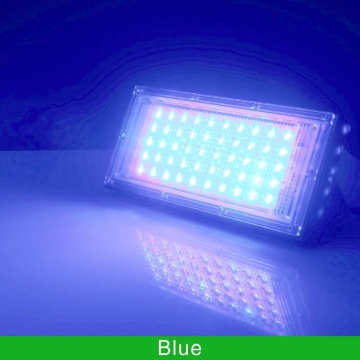 projecteur led imperméable conforme à la norme ip65,éclairage d'extérieur,rvb,rouge,vert,bleu,idéal pour le - bleu-50w 220v