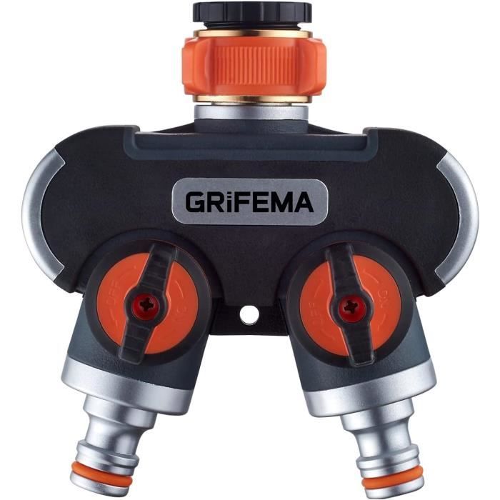 Distributeur D'arrosage 4 Voies – Diviseur De Robinet Avec Vannes Individuelles – Filetage G3/4 Et G1/2 – Vert - 9