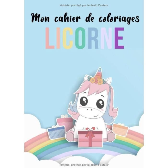 Mon Cahier De Coloriages Licorne 28 Coloriages Faciles Pour Enfant De 3 A 8 Ans 55 Pages Format 21 X 29 7 Cm A4 Achat Vente Livre De Coloriage Cdiscount