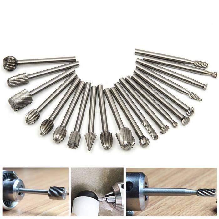 Tungsten carbide rotary burr set