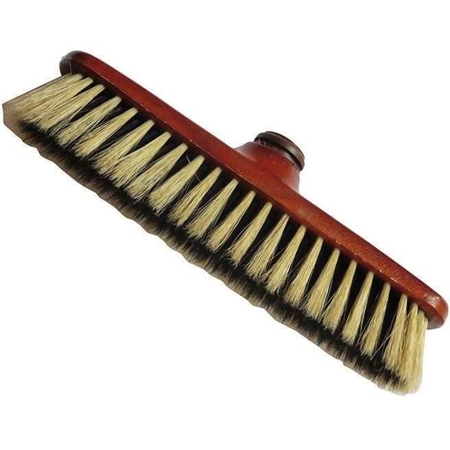 Balai droit en teck de soie bicolore