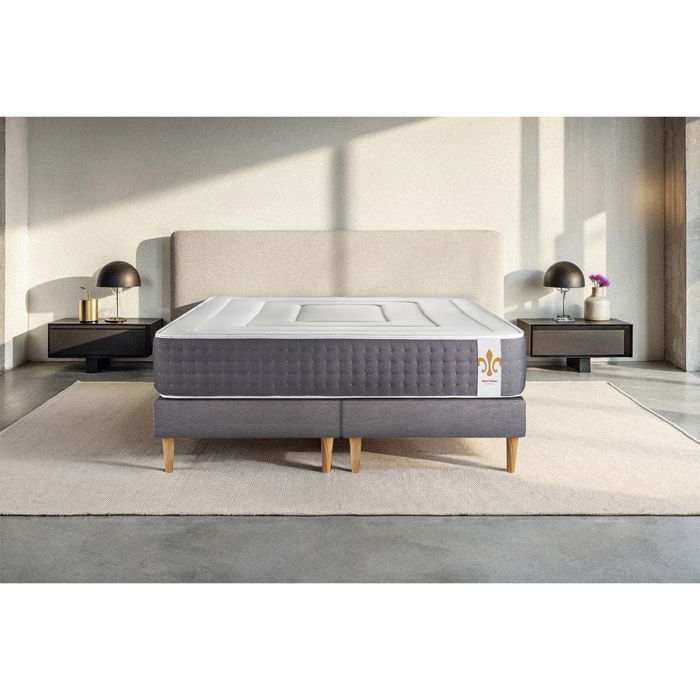 Ensemble Le Vingt-Six 160 x 200 cm double sommiers Gris