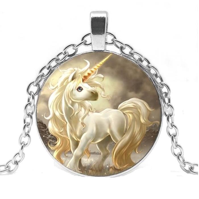 Collier Pendentif Lot Licorne Argenté Et Doré Chaîne Cadeau Bijoux Collier Pendentif Lot Licorne Argenté Et Doré Chaîne Cadeau Bijoux