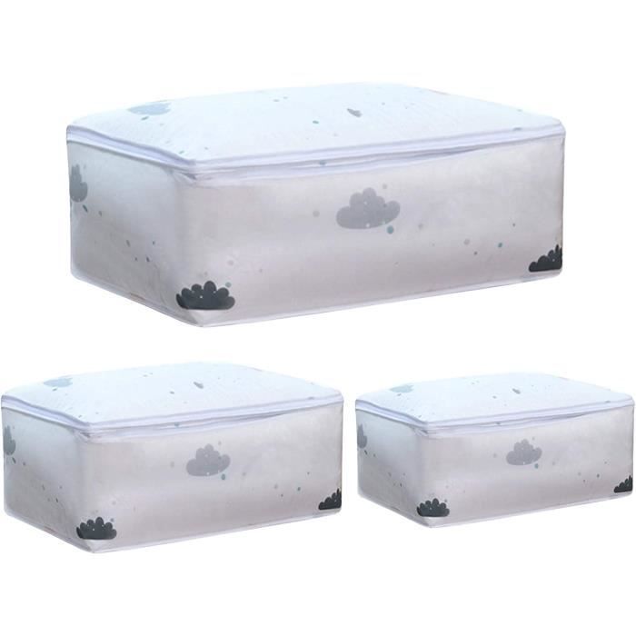 4 Sacs De Rangement Transparents 60L Sous Lit - Pliables Avec Poignées - Idéal Vêtements, Couvertures, Déménagement