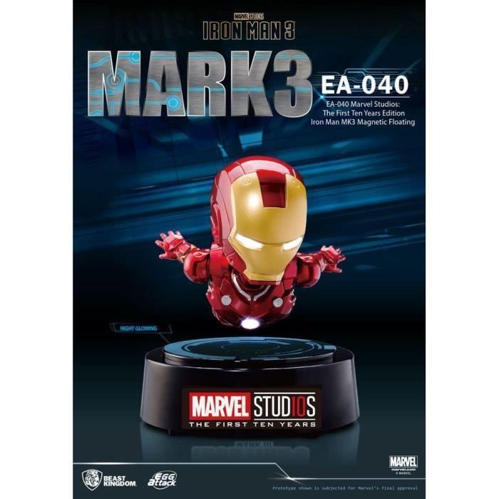 Figurine Marvel Edition des 10 Ans Iron Man Mark 3 Flottement Magnétique