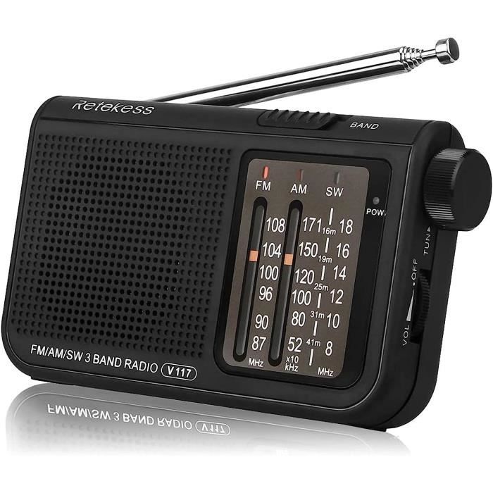 Radio Portable, AM/FM Radio A Pile, Transistor Radio De Poche Avec