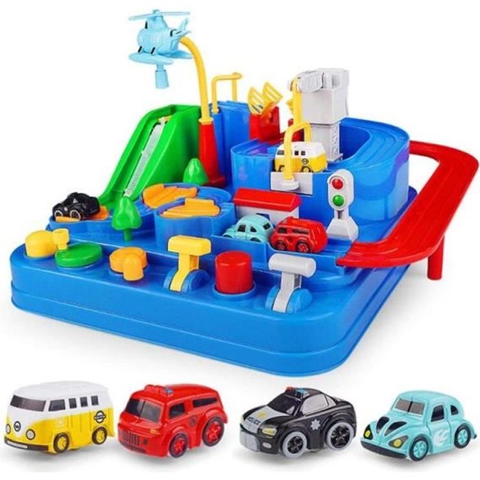 Circuit Voiture Dinosaure 216 Pièces – Jeu Montessori Avec 8 Figurines, Voiture électrique – Cadeau Enfant 3-7 Ans