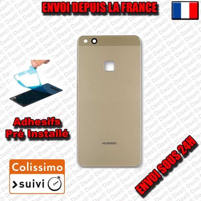 COQUE KIT VITRE ARRIERE DOS HuaWei P10 LITE  NOIR NEUF 