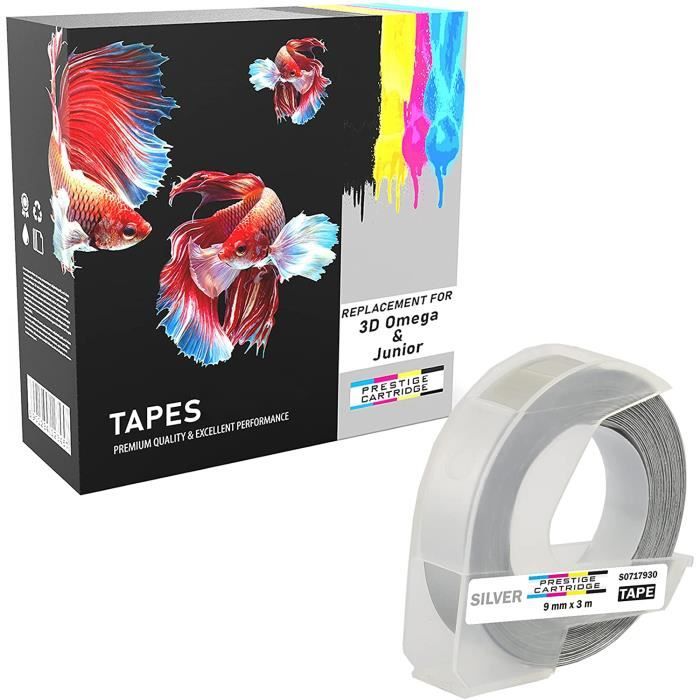Rubans étiquettes Dymo 40914 - 2 Rouleaux Bleu Sur Blanc 9mm X 7m, Compatibles LabelManager, LabelWriter
