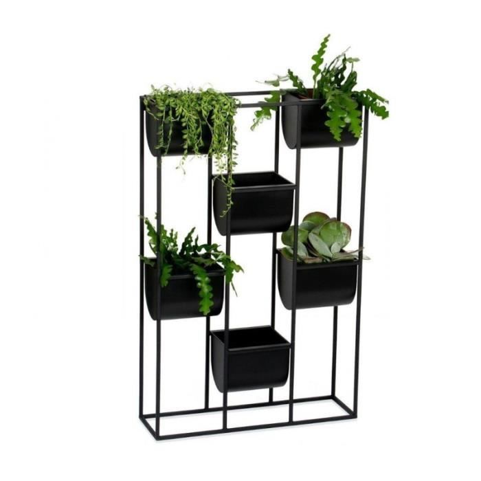 Support de Pot de Fleur Support pour Plante Intérieure Design en Métal Étagère à Fleurs Porte Pots de Plante Décoration de Balcon de Jardin Intérieur Vert FTVOGUE M