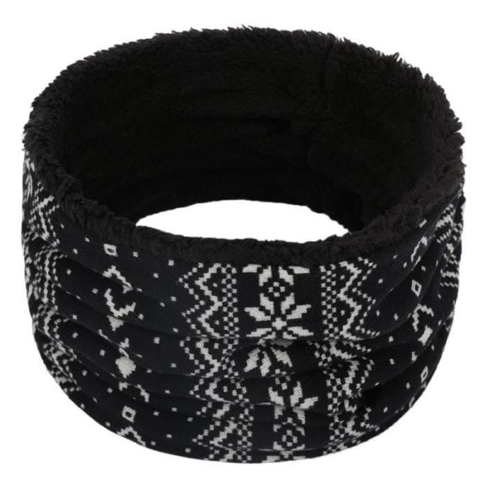 Cache Cou Élastique Multifonction Lot 3 | Polyester Extensible | Unisexe | Pour Sport Et Plein Air - Noir