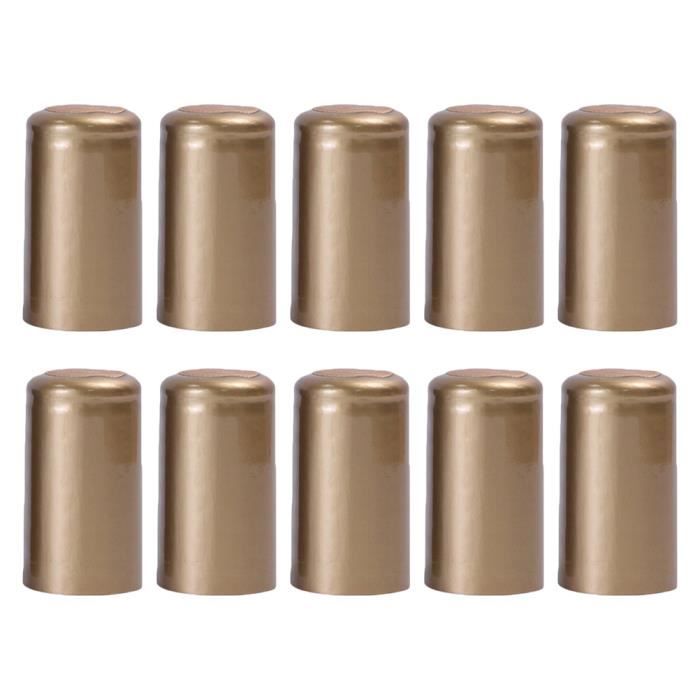 Tappi Sughero Per Vino 100 Capsules Thermorétractables Pour Bouteilles De Vin - Argenté - PVC - Pour Conservation Et Décoration Capsules Argent 100pcs