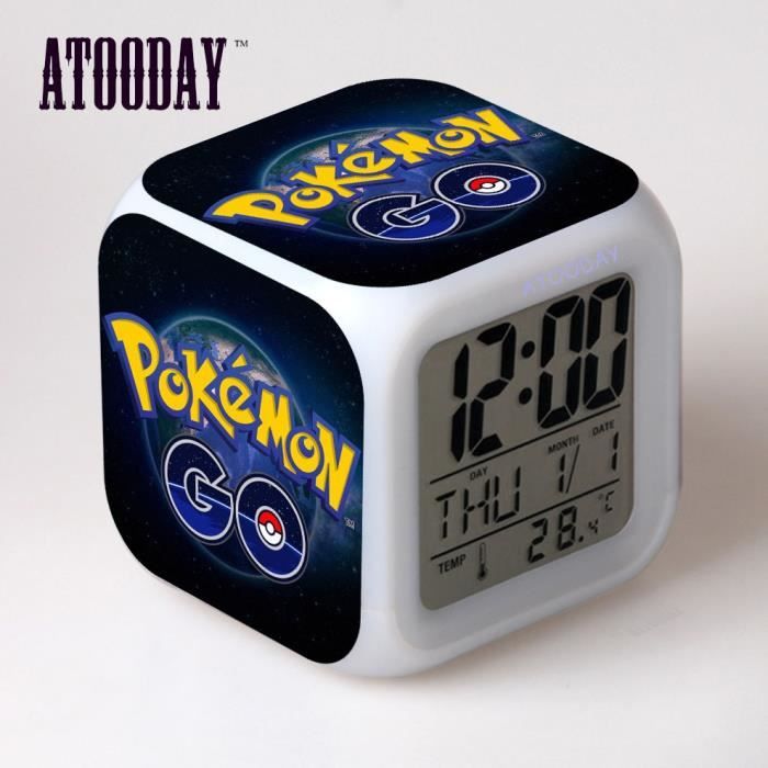 Horloge Montre Pokemon Go Reveil Led Lumiere En Plastique 7 Couleurs Changeantes Montre De Bureau Reveil En Type Alarm Clock C Cdiscount Maison