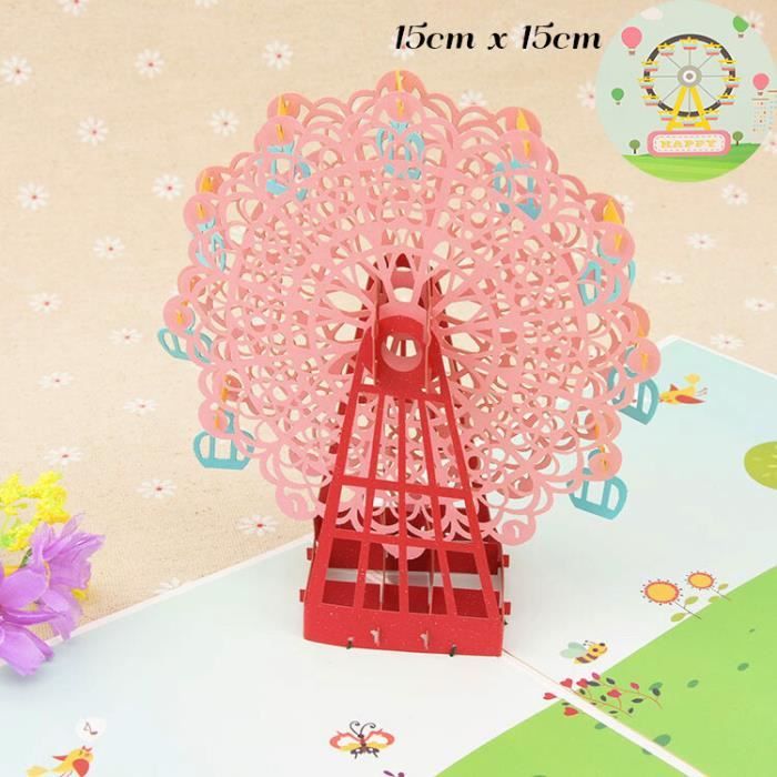Cartes De Voeux 3D En Forme De Cœur - Pour Mariage, Anniversaire, Saint-Valentin - Design Romantique Avec Arbre