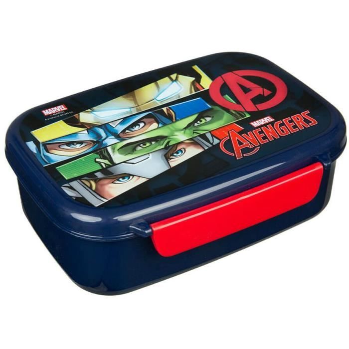 Avengers Brotdose Mit 3-in-1-Besteck – Mehrfachfach-Lunchbox Für Kinder, Marvel-Design