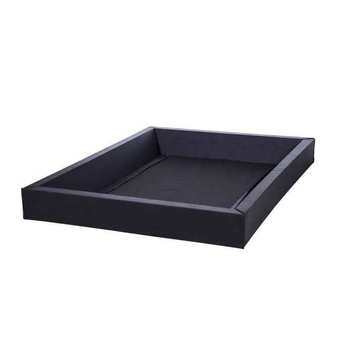 Cadre en mousse pour matelas à eau - BELIANI - 160x200 cm - Noir - Confort optimal et durabilité Cadre en mousse pour matelas à eau - BELIANI - 160x200 cm - Noir - Confort optimal et durabilité