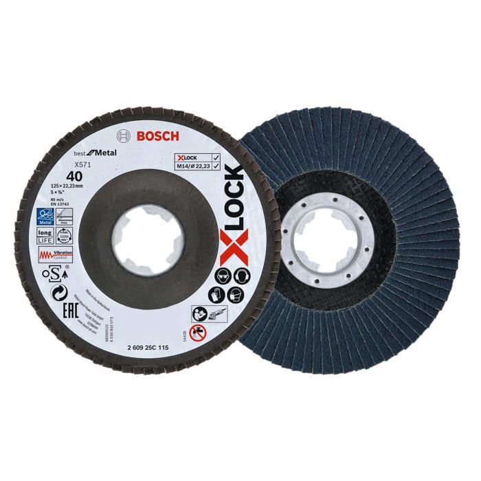 Meuleuse D'Angle Bosch X-Lock – Système X-Lock, Ø125 mm, Accessoire Métal - vue 3