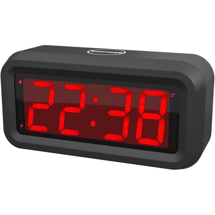 LED Réveil Numérique Toucher,Horloge Digitale,Réveil à Réglage Facile