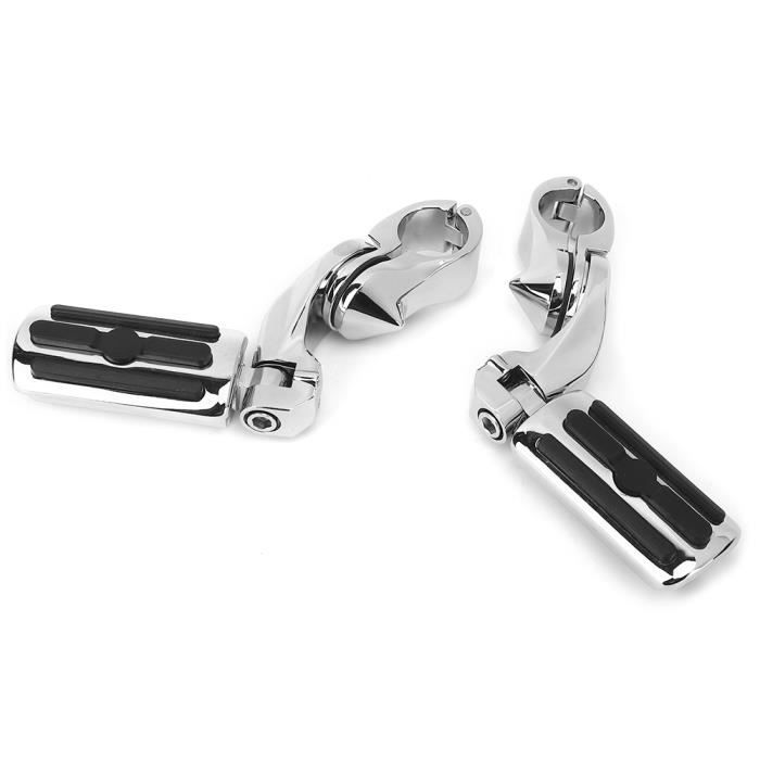 Motorcycle Foot Pegs Pour Chopper Pour Bobber Pour Personnalisé 1-1 1/4 "Moto Autoroute Repose-Pieds Pince Moteur Crash Bar Moteur Garde Repose Pieds Support Moto Foot Pegs(Foot Rest