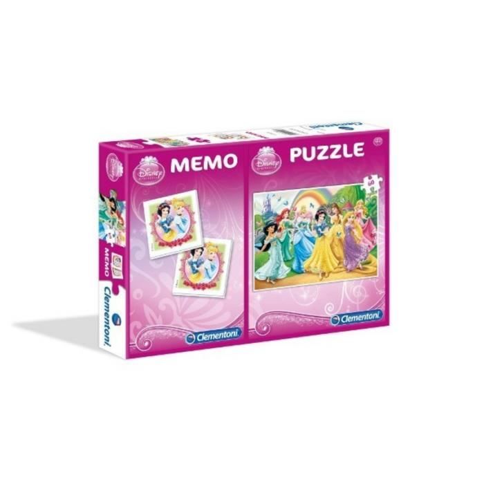 Puzzle 60 pièces Disney Princess + Memo - Cdiscount Jeux - Jouets