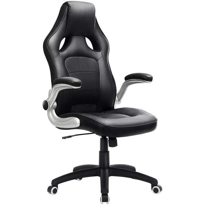 Fauteuil De Bureau Carbon Noir Et Gris Achat Vente Pas Cher