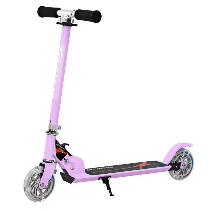Trottinette Pliable Enfant Pearl CR-80 Kid Rose - Cadre Aluminium, Guidon Réglable, Légère