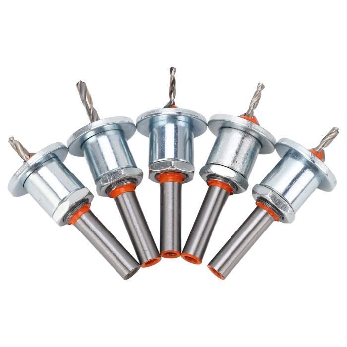 6 Fraises 90° QWORK HSS - Diamètre 6,3-20,5mm - Pour Bois, Métal, Plastique - Chanfreinage Précision