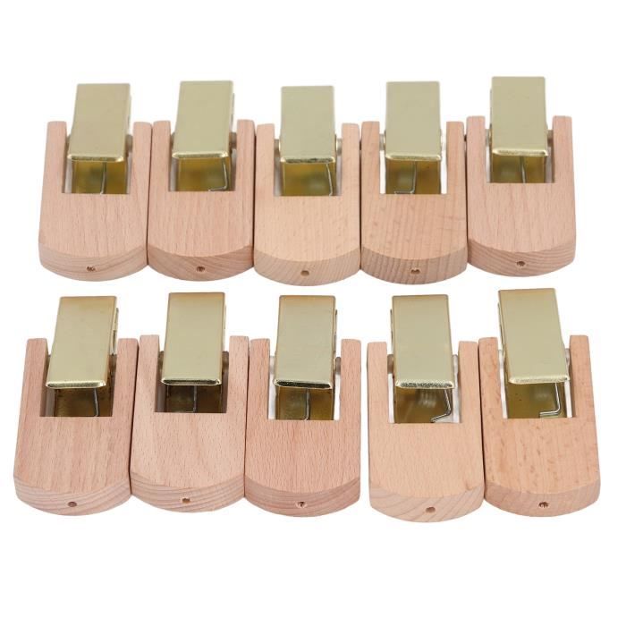 Lot De 10 Cintres à Pince En Bois - Sans Marque, Pour Pantalons, état Neuf Pour La Plupart