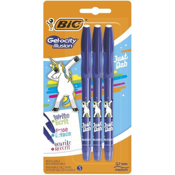 BIC Cristal Stylos Gel Pointe Moyenne 0,7 mm Bo/îte de 20 - Noir