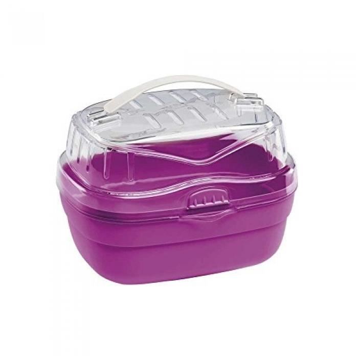 Comparer les prix de Ferplast Transport pour hamsters et autres petits rongeurs ALADINO SMALL Cage de transport pour petits animaux, rongeurs, hamsters, plastique résistant, bac coloré avec couvercle transparent, grilles de ventilation, poignée pratique, fermeture de