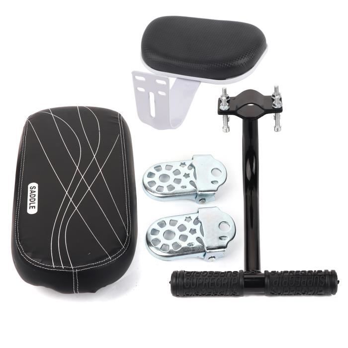 Siège de vélo arrière pour enfant FYDUN - Porte-bébé pour cycle Junior - Coussin dossier accoudoir - Blanc