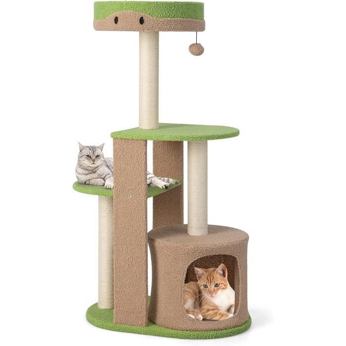 Arbre à Chat De 81,3 Cm De Haut Pour Grands Chats D'intérieur Avec Corde En Sisal Naturel Et Base Lourde Stable
