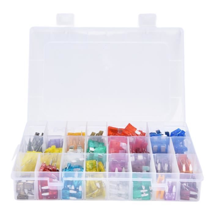 Kit 300 Fusibles Auto Assortis - Mini Et Standard (2A à 40A) - Avec Extracteur - Pour Voiture, Moto, Camping-car
