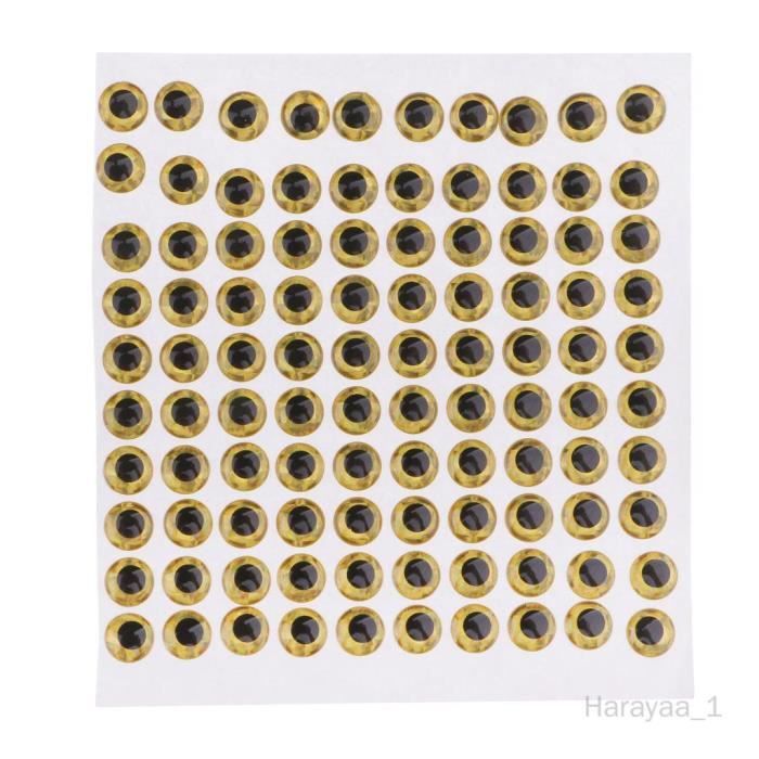 SPYMINNPOO 500 Pièces Leurre De Pêche Oeil, 3/4/5mm 3D